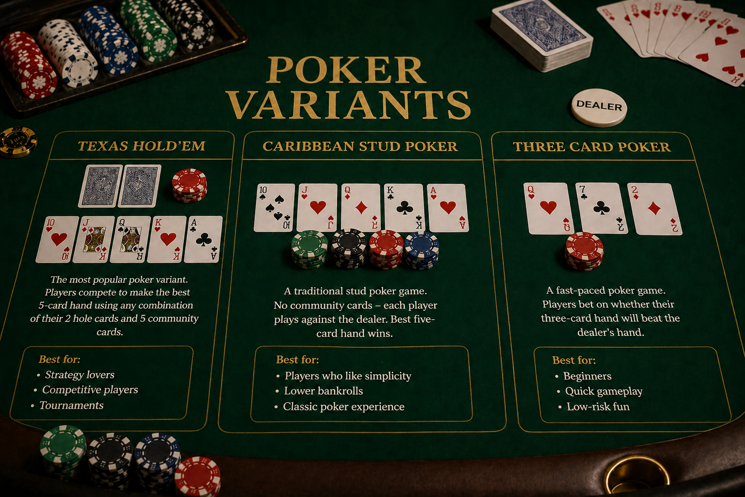 Poker table game